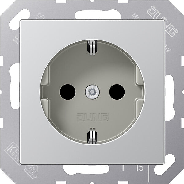 JUNG SCHUKO-Steckdose aluminium A 1520 AL